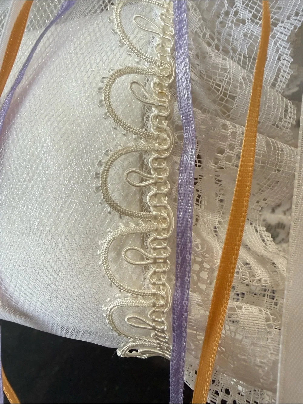 💐 Hand Crafted Lavender & Yellow Floral Hand Towel & Spare 🧻 Holder 💐
